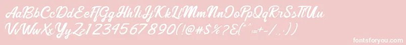 Shining Times Font – White Fonts on Pink Background