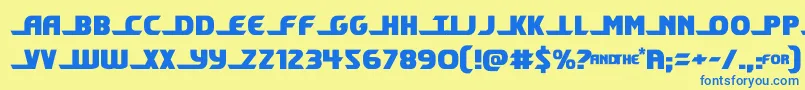 shiningherald Font – Blue Fonts on Yellow Background