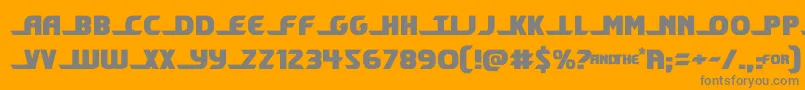 フォントshiningherald – オレンジの背景に灰色の文字