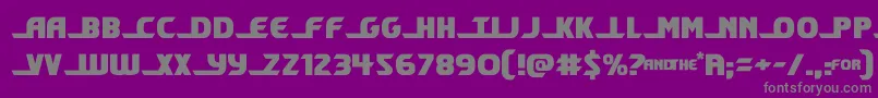 フォントshiningherald – 紫の背景に灰色の文字