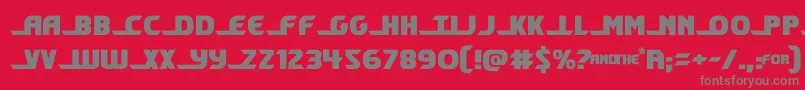shiningherald Font – Gray Fonts on Red Background