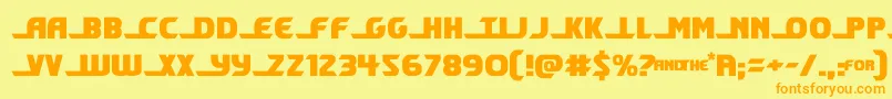 shiningherald Font – Orange Fonts on Yellow Background