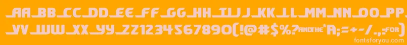 shiningherald Font – Pink Fonts on Orange Background