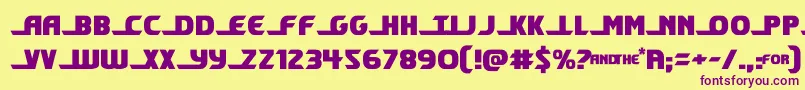 shiningherald Font – Purple Fonts on Yellow Background