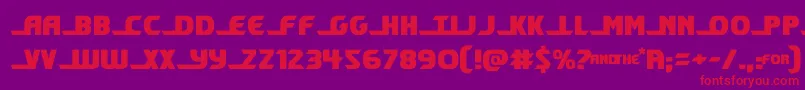 shiningherald Font – Red Fonts on Purple Background