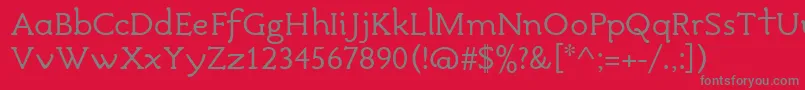 AvdiraRegular Font – Gray Fonts on Red Background