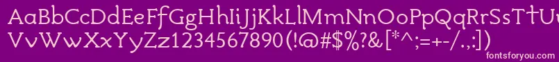 AvdiraRegular Font – Pink Fonts on Purple Background