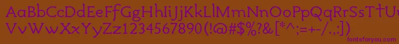 Шрифт AvdiraRegular – фиолетовые шрифты на коричневом фоне