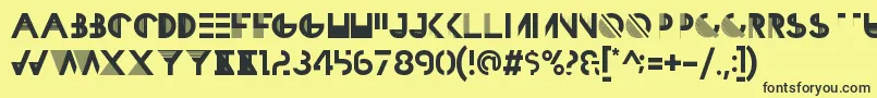 HbmRazedGaleriePersonalUseOnly Font – Black Fonts on Yellow Background