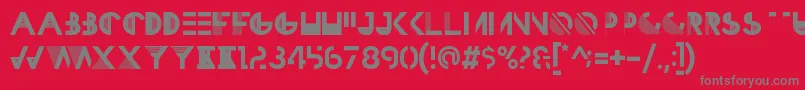 HbmRazedGaleriePersonalUseOnly Font – Gray Fonts on Red Background