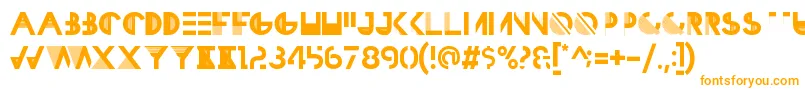 HbmRazedGaleriePersonalUseOnly Font – Orange Fonts on White Background