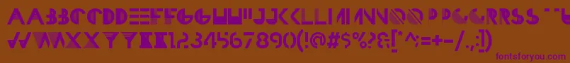 HbmRazedGaleriePersonalUseOnly Font – Purple Fonts on Brown Background