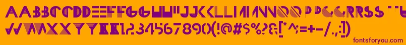 HbmRazedGaleriePersonalUseOnly Font – Purple Fonts on Orange Background