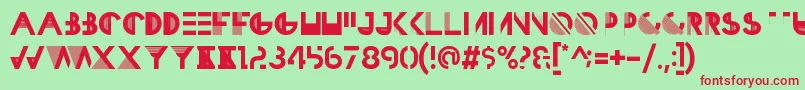 HbmRazedGaleriePersonalUseOnly Font – Red Fonts on Green Background