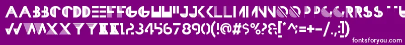 HbmRazedGaleriePersonalUseOnly Font – White Fonts on Purple Background