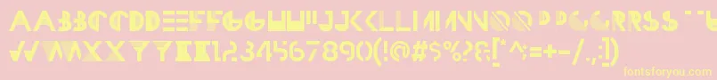 HbmRazedGaleriePersonalUseOnly Font – Yellow Fonts on Pink Background