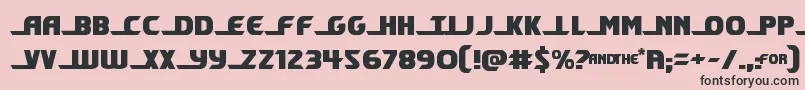 フォントshiningherald – ピンクの背景に黒い文字