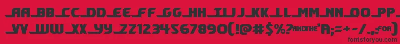 shiningherald-fontti – mustat fontit punaisella taustalla