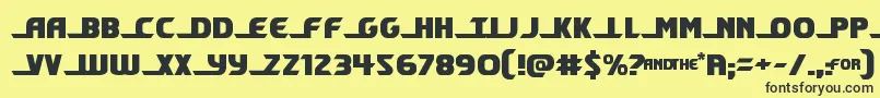 shiningherald-fontti – mustat fontit keltaisella taustalla