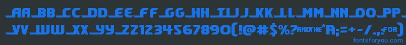 Шрифт shiningherald – синие шрифты на чёрном фоне