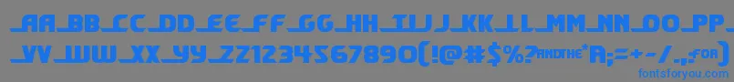 shiningherald-fontti – siniset fontit harmaalla taustalla