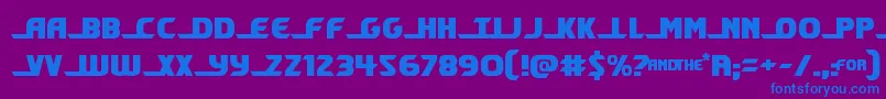 shiningherald Font – Blue Fonts on Purple Background