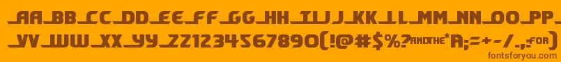 Шрифт shiningherald – коричневые шрифты на оранжевом фоне