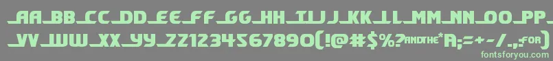 フォントshiningherald – 灰色の背景に緑のフォント