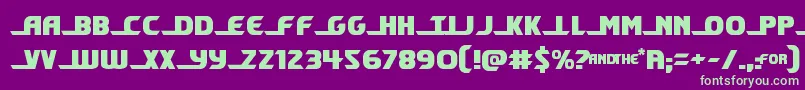shiningherald Font – Green Fonts on Purple Background