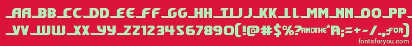 shiningherald Font – Green Fonts on Red Background