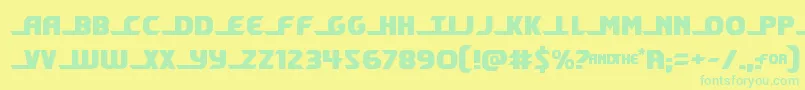 shiningherald-fontti – vihreät fontit keltaisella taustalla