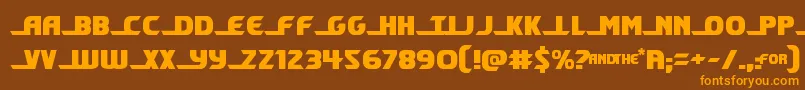 Шрифт shiningherald – оранжевые шрифты на коричневом фоне