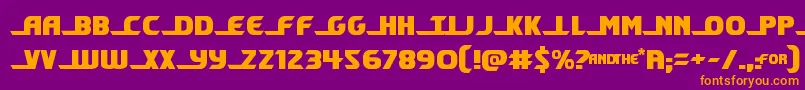 Шрифт shiningherald – оранжевые шрифты на фиолетовом фоне