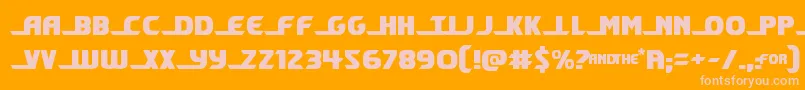 shiningherald-fontti – vaaleanpunaiset fontit oranssilla taustalla