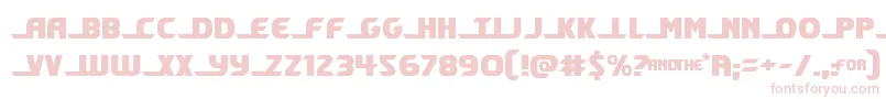 フォントshiningherald – 白い背景にピンクのフォント