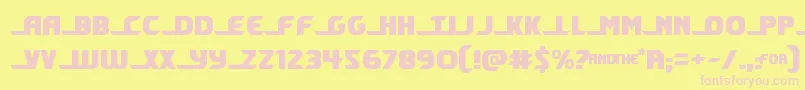 shiningherald-fontti – vaaleanpunaiset fontit keltaisella taustalla