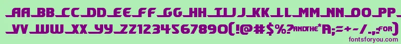 shiningherald-fontti – violetit fontit vihreällä taustalla
