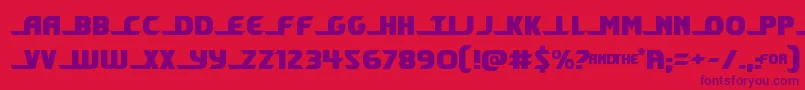 shiningherald-Schriftart – Violette Schriften auf rotem Hintergrund