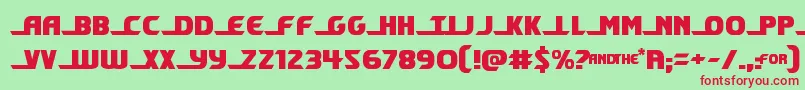shiningherald Font – Red Fonts on Green Background