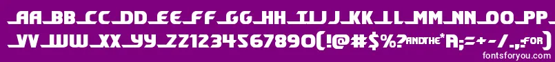 shiningherald-Schriftart – Weiße Schriften auf violettem Hintergrund