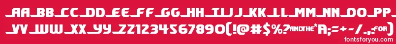 shiningherald Font – White Fonts on Red Background