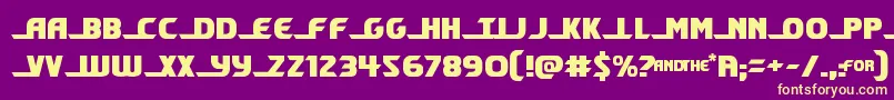 shiningherald-fontti – keltaiset fontit violetilla taustalla
