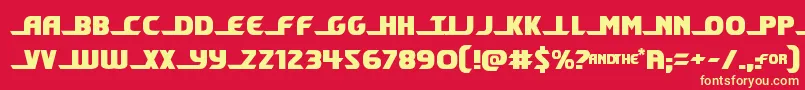 shiningherald-fontti – keltaiset fontit punaisella taustalla