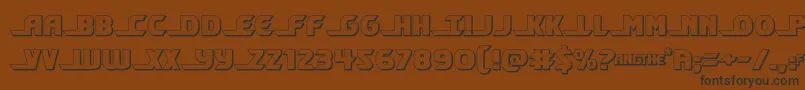 shiningherald3d Font – Black Fonts on Brown Background