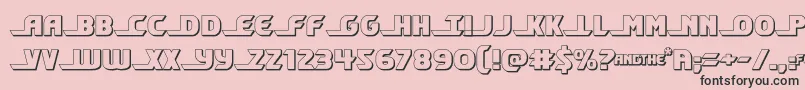 shiningherald3d Font – Black Fonts on Pink Background