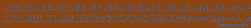 shiningherald3d Font – Blue Fonts on Brown Background