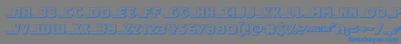 Шрифт shiningherald3d – синие шрифты на сером фоне