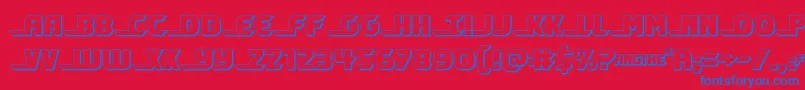 shiningherald3d Font – Blue Fonts on Red Background