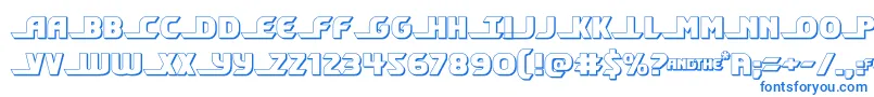 shiningherald3d Font – Blue Fonts on White Background