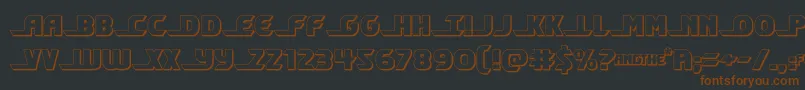 shiningherald3d Font – Brown Fonts on Black Background